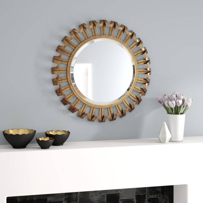 Brayden Studio® Round Textured Wall Mirror & Reviews Wayfair